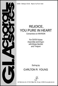 Rejoice, You Pure in Heart SATB choral sheet music cover Thumbnail